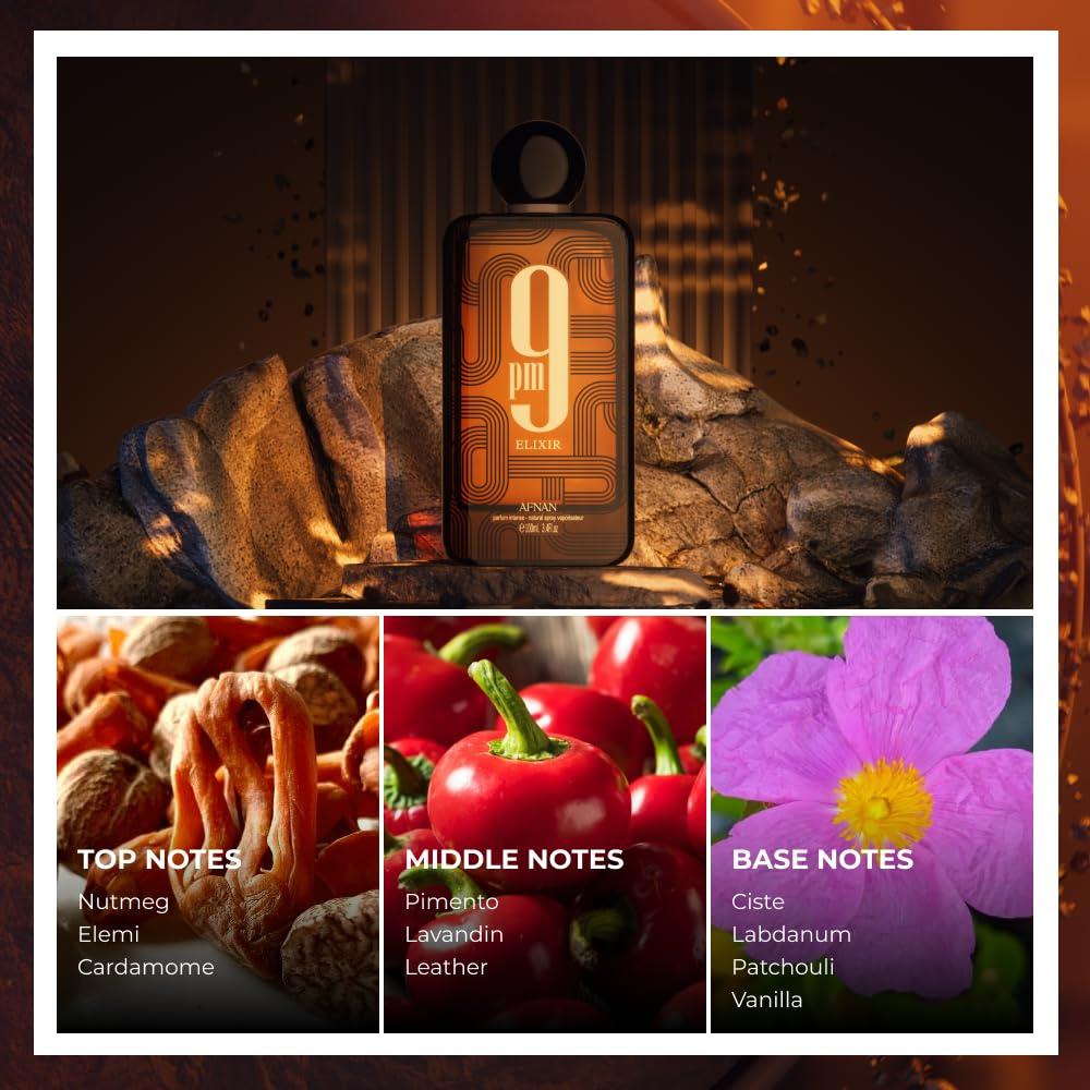 image:imageAfnan 9 PM Elixir Unisex Extrait de Parfum 34 Fl Oz9 PM Elixir Unisex