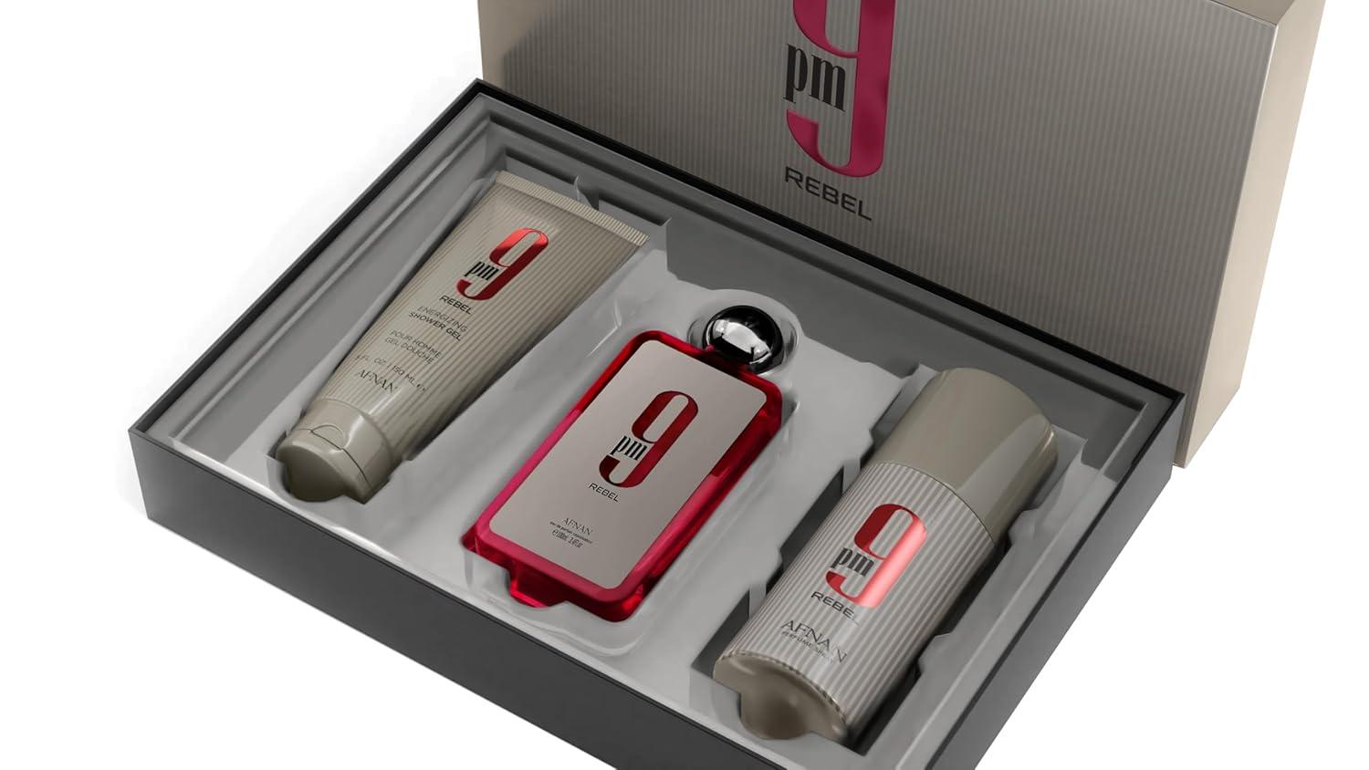 image:imageAfnan 9 PM Elixir Unisex Extrait de Parfum 34 Fl Oz9PM Rebel Gift Set